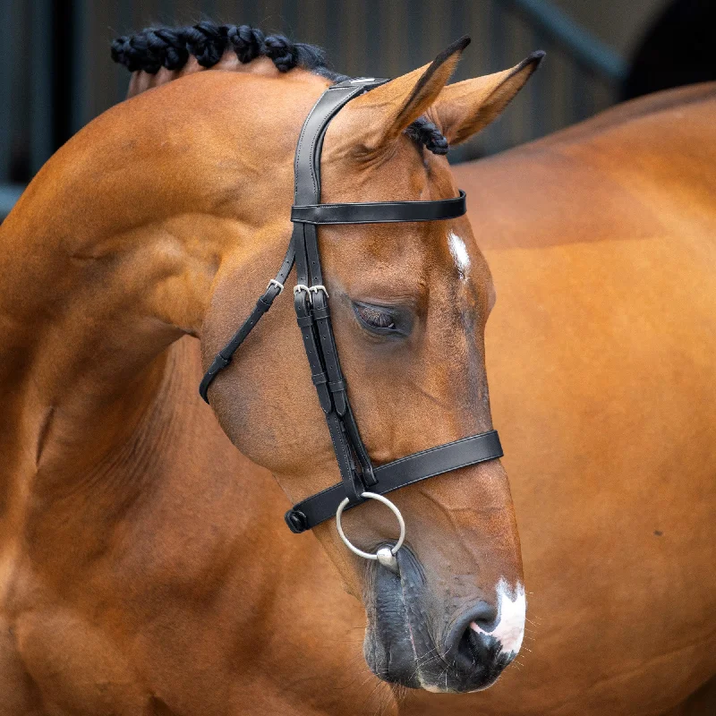 Shires Lusso Cavesson Hunter Bridle - Black