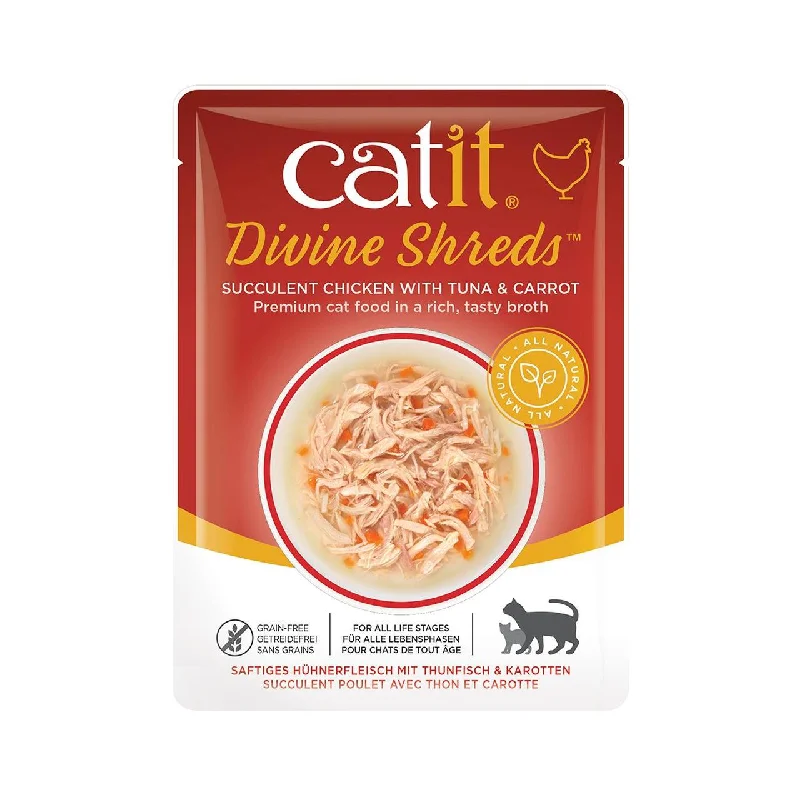    - Weight management cat food  Catit Divine Shreds Chicken with Tuna Wet Cat Food 75g