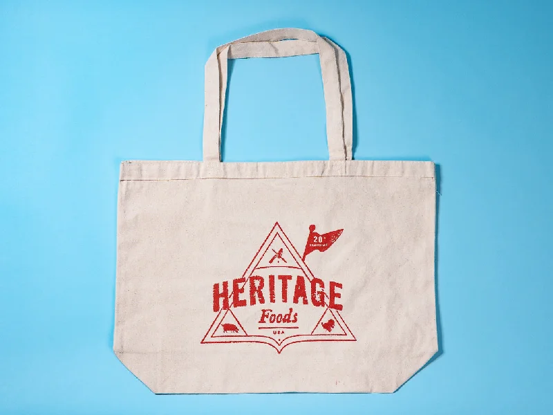 XL 20TH ANNIVERSARY HERITAGE FOODS CANVAS TOTE BAG