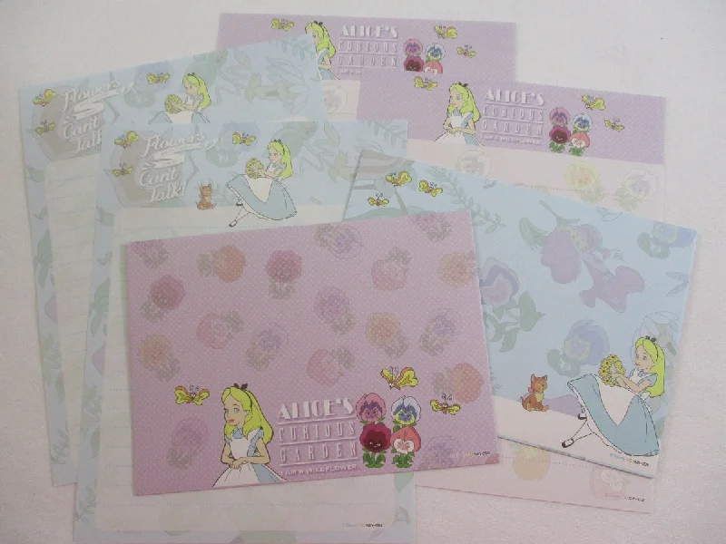 Cute Kawaii Alice Flower Garden Letter Sets - Writing Paper Stationery