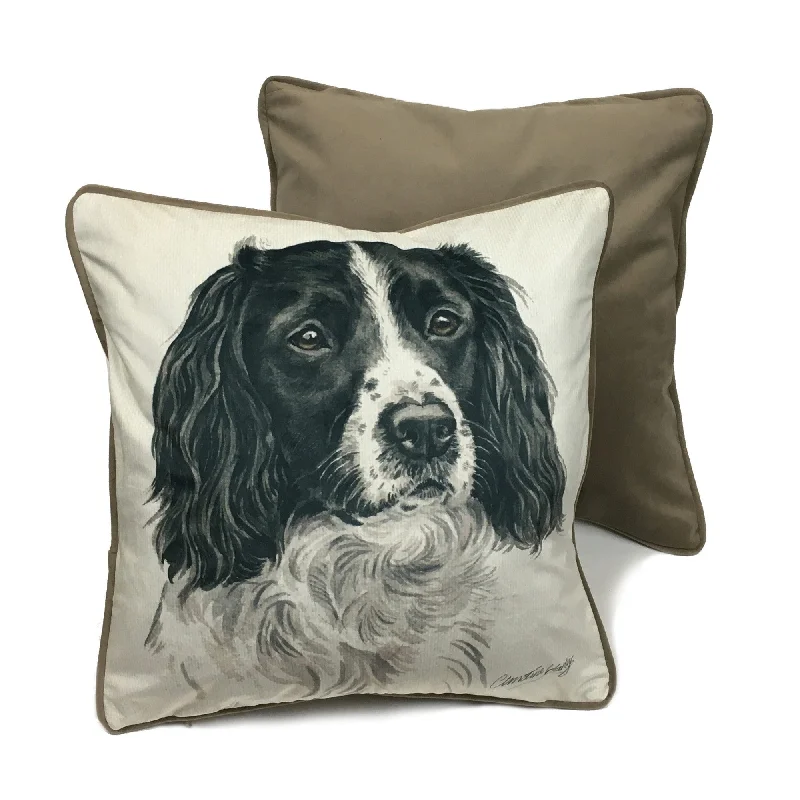 Waggy Dogz Black Springer Spaniel Cushion