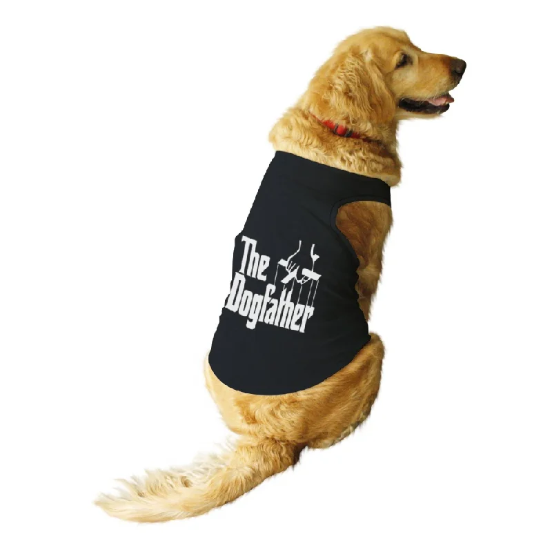 9. **Pet nail clippers with LED lights**Ruse "Dogfather" Printed Sleeveless T Shirt for Dogs (Black)