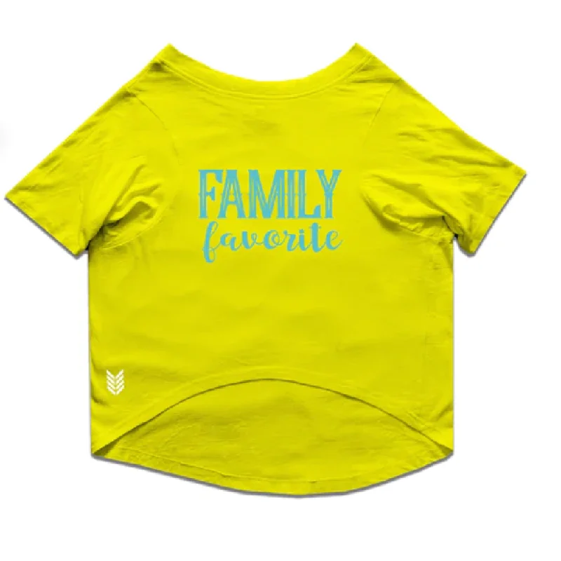 4. **Dog muzzle is breathable**Ruse "Family Favourite" Printed Half Sleeves T Shirt for Cats (Lemon Yellow)